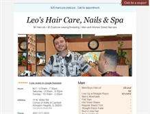 Tablet Screenshot of leoshaircare.com